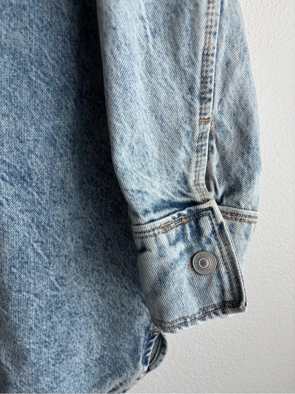 AllSaints Lily Shacket Dress Heavyweight Denim Button-Up Light Wash Women’s US 4 - Picture 10 of 15